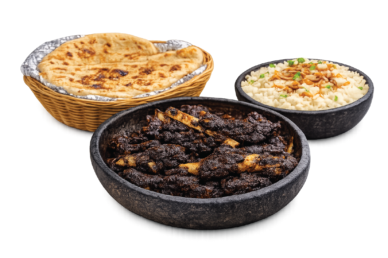 BEEF KALA BHUNA WITH PLAIN RICE OR NAAN