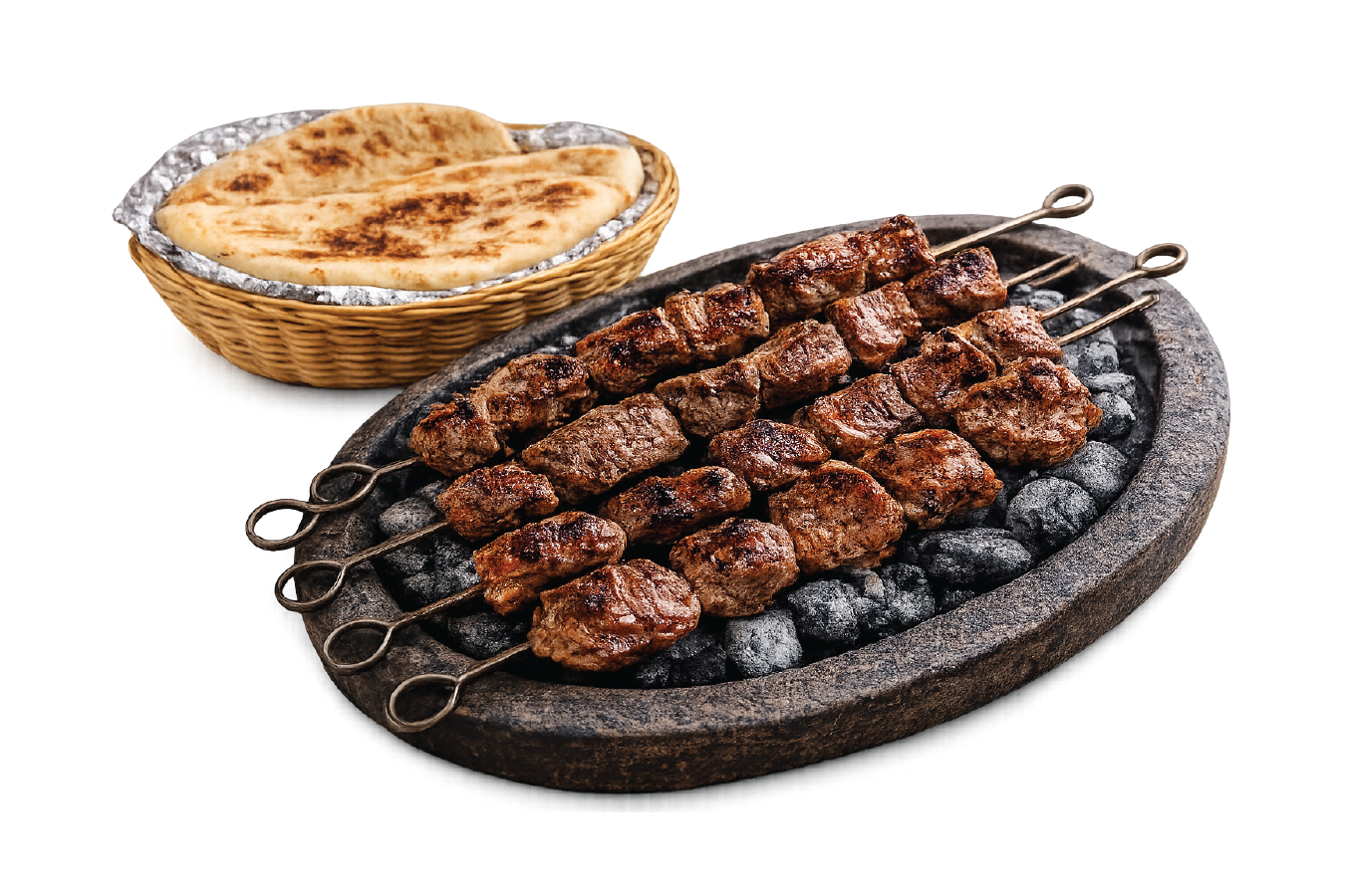 BEEF BOTI KABAB WITH NAAN