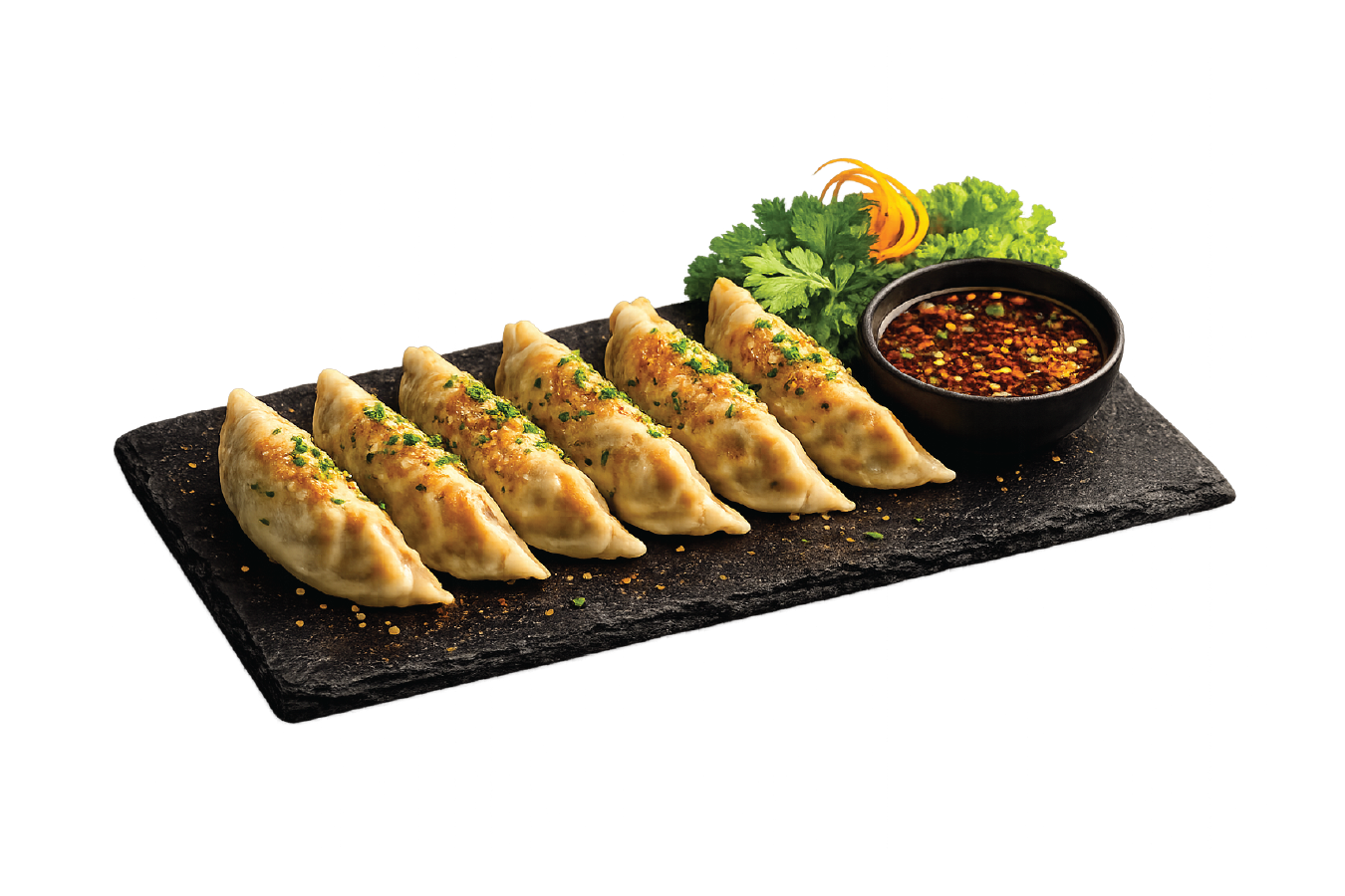 CHICKEN DUMPLINGS - FRIED OR STEAMED (6 PCS)